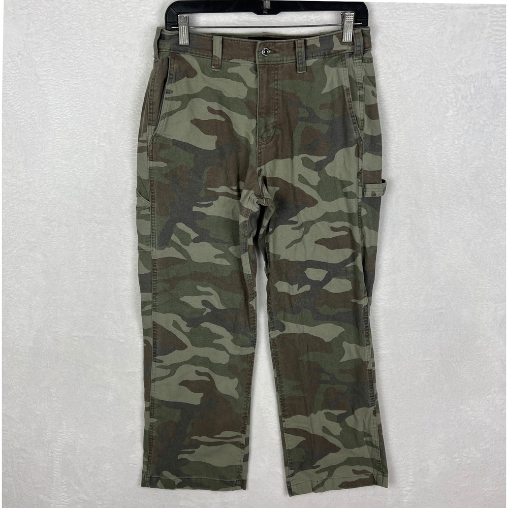 Abercrombie & Fitch Camo Pants Men 30x30 Baggy Loose Y2K Cargo Carpenter